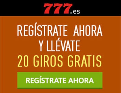 Noticia de casino777.es – Nuevo Bono sin Depósito: 20 giros de tragaperras gratis