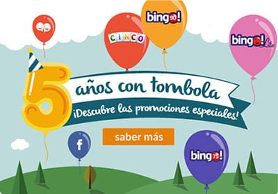 Noticia de tombola.es – Promociones para celebrar el 5º Cumpleaños