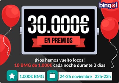 Noticia de tombola.es – Promociones de Noviembre 2017 con Bingos Mínimos Garantizados