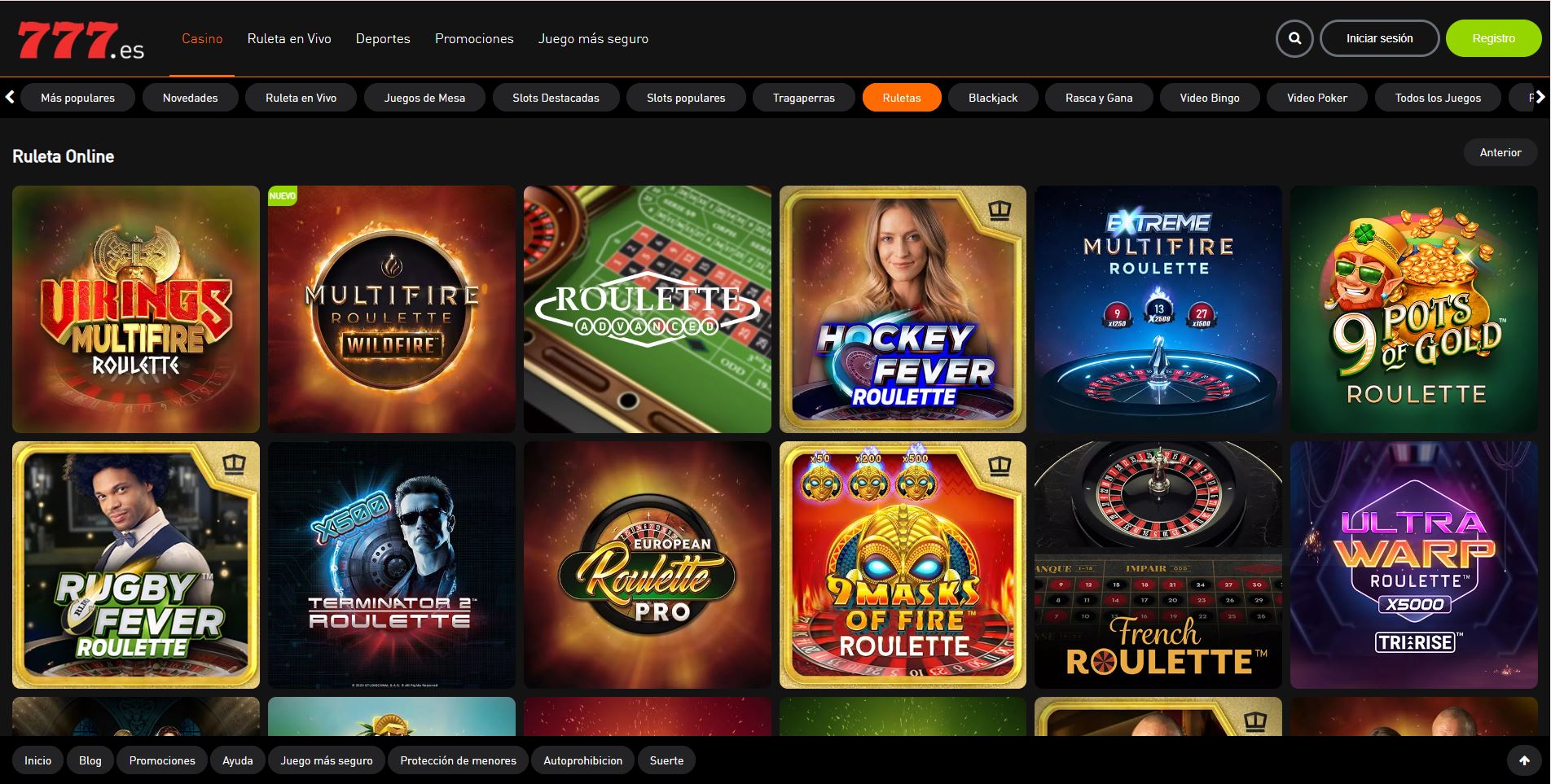 Ruletas Online 777 CasinosVirtuales.info