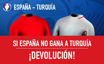 Noticia de sportium.es – Euro 2016 España-Turquía: Devolución de Apuesta si España no gana