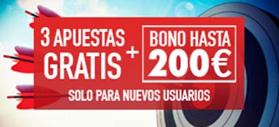 Noticia de sportium.es – 3 Apuestas Gratis + Bono 200€