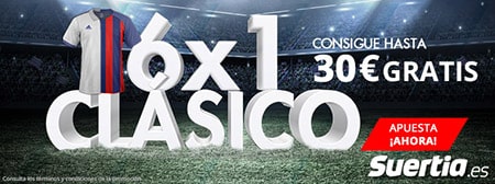 Noticia de suertia.es – El 6X1 del Clásico: hasta 30€ gratis