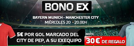 Noticia de suertia.es – Bono EX: 5€ Gratis por cada Gol