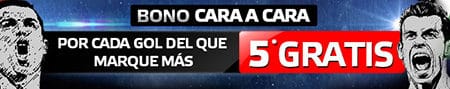 Noticia de suertia.es – Bono Cara a Cara: Cristiano contra Bale – 5 Euros en Bonos de Apuesta Gratis por cada gol