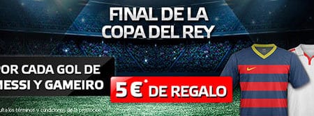 Noticia de suertia.es – Bonogol Final de la Copa del Rey: 5€ de regalo por cada gol de Messi y Gameiro